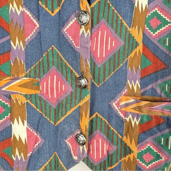 Vintage 1993 Geometric Vest - Picture 5 of 7